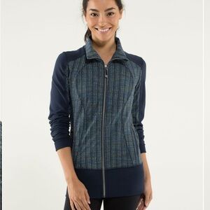 Lululemon Nice Asana Jacket Ziggy Wee August Inkwell/Inkwell Size 10